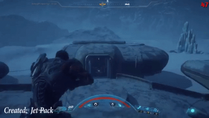 Das Jetpack in Mass Effect: Andromeda in Action (2014)