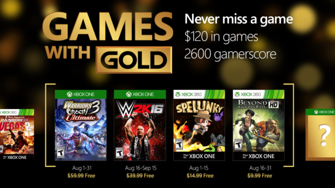 Games with Gold im August