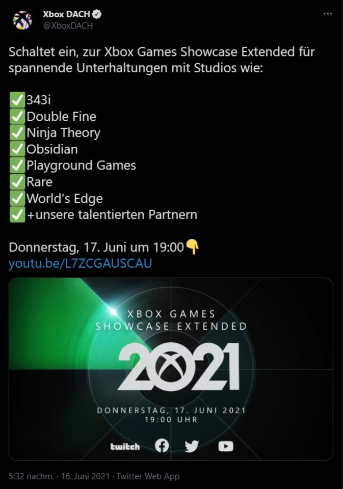 Xbox Games Showcase: Extended bietet Talkrunden mit Entwicklern verschiedener Xbox-Titel.
