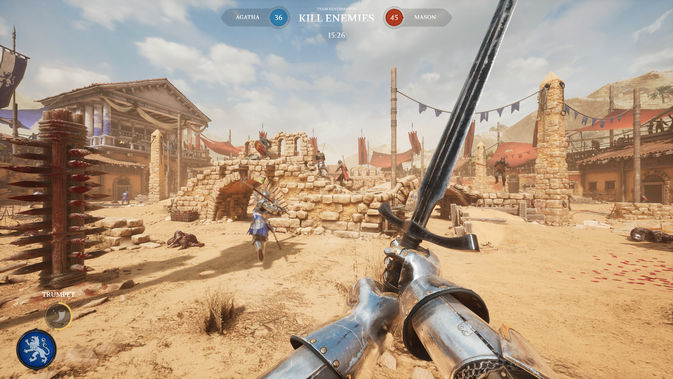 Eine Arena gespickt mit Fallen - perfekt für Team Deathmatches