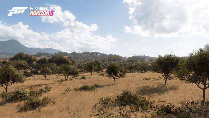 Die trockenen Hügel in Forza Horizon 5