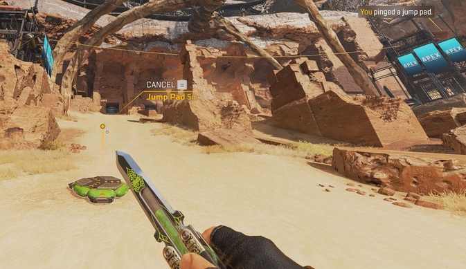 So könnt ihr euch das Pingsystem vorstellen, hier in Apex Legends zu sehen