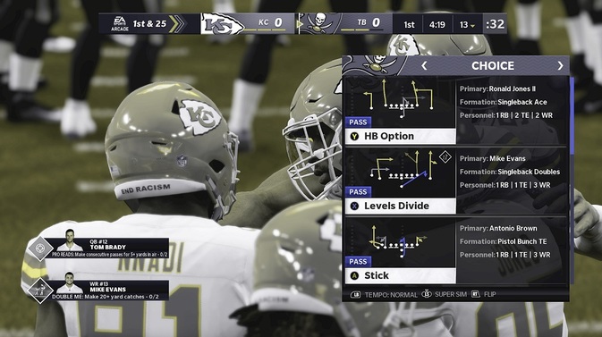 Kontraste bei Menüs, hier etwa bei Madden NFL, sind wichtig für die Übersicht