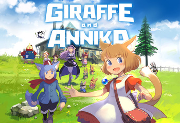 Giraffe and Annika-Bild